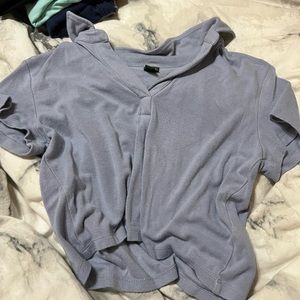 Blue crop top